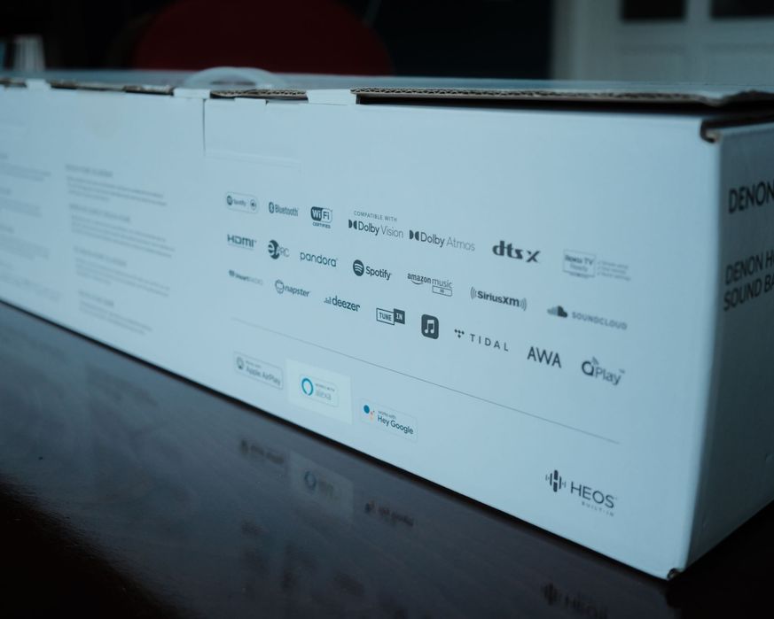 Denon Home Soundbar 550, саундбар, soundbar, Dolby Atmos, DTS, HEOS, AirPlay 2, Hi-Res Audio, FLAC, DSD
