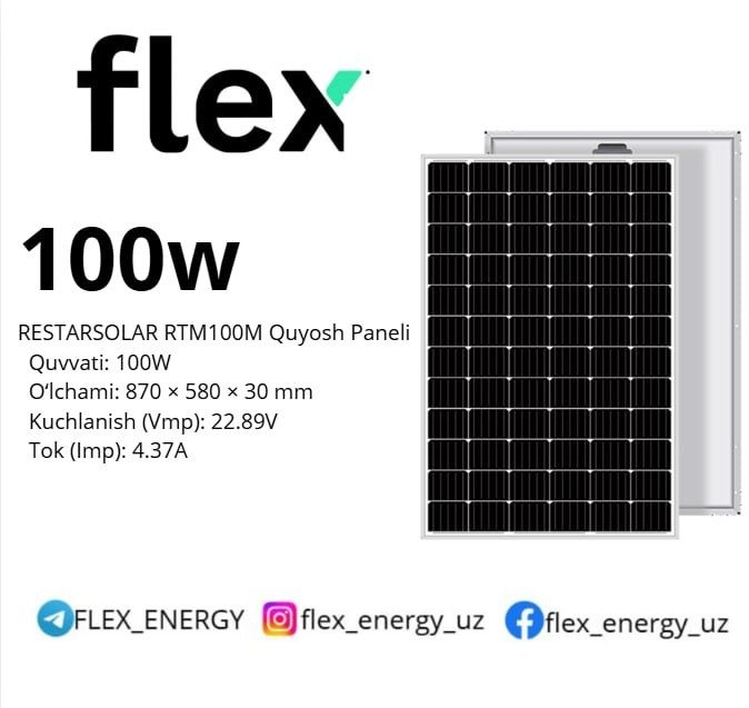 Quyosh panel 100w