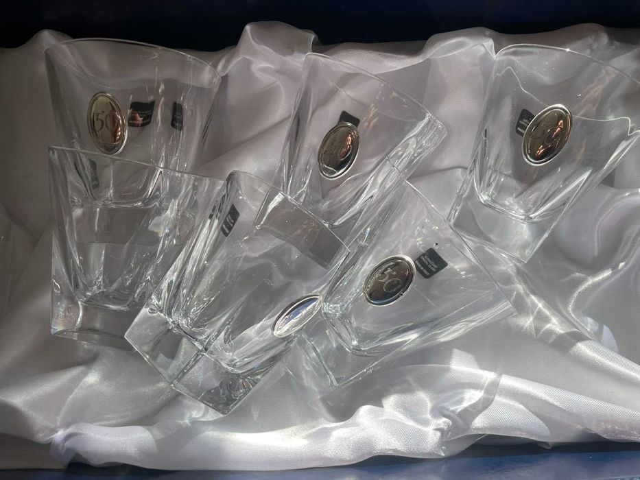 Сервиз от 6 чаши с графа от италиански кристал