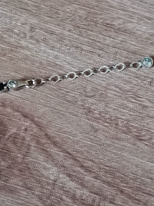Bratara din argint 925 cu pietre negre Marquise