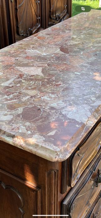 Dormitor complect Baroc Piamontez lemn masiv sculptat Nuc