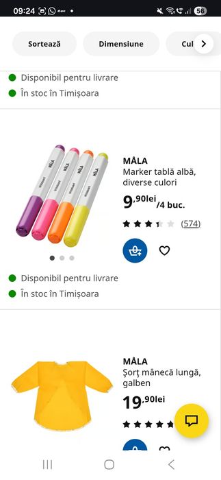 Sevalet/ tabla de scris IKEA+accesorii noi
