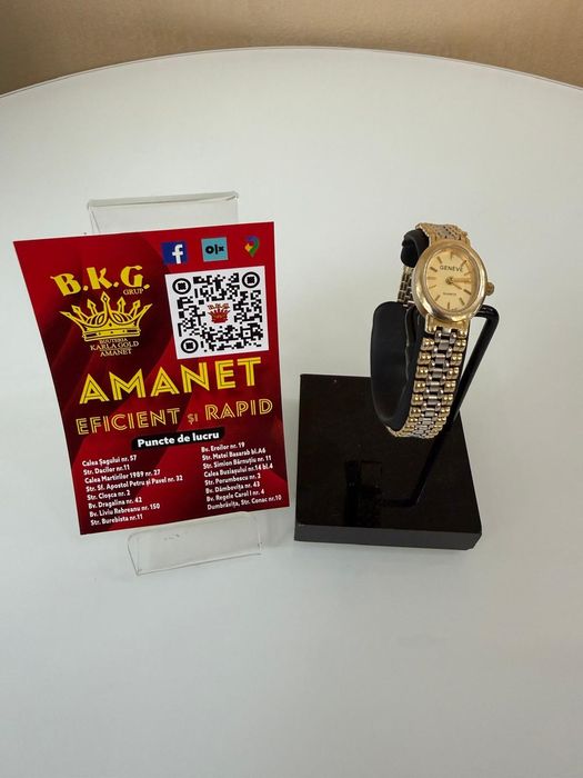 Ceas Geneve din aur de 14K Amanet BKG