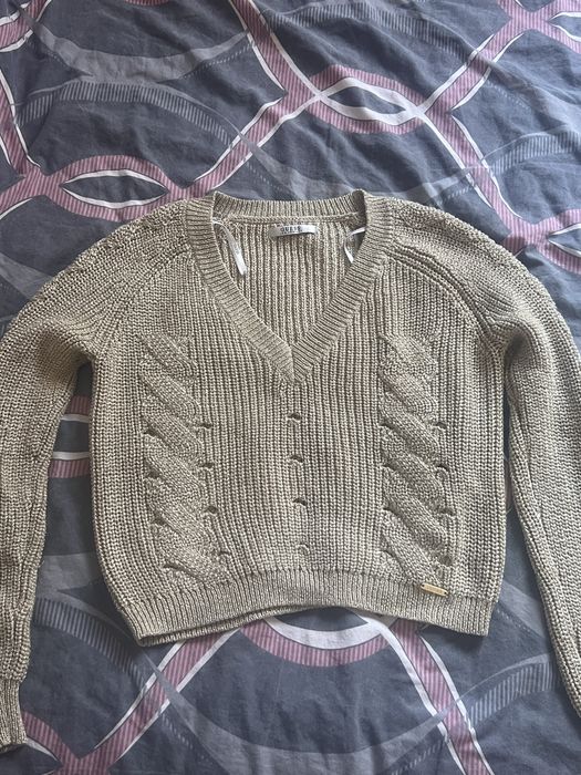 Златист пуловер/блузка guess