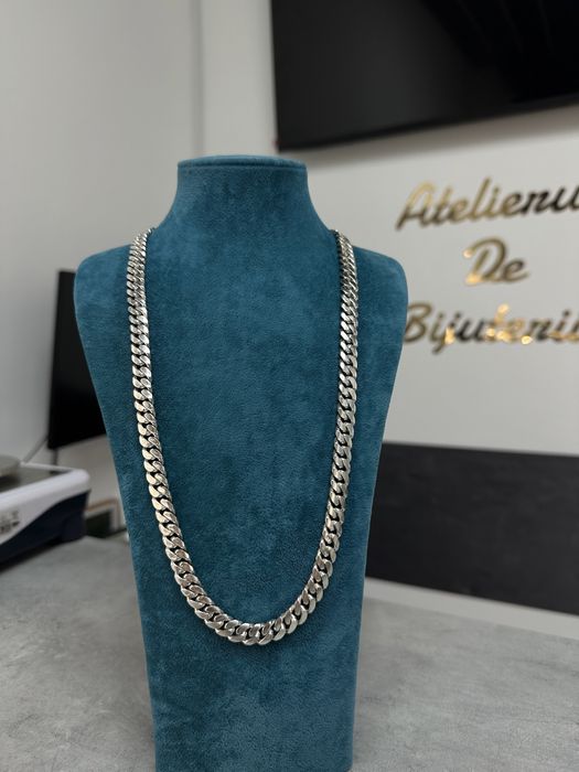 Lanț Cuban Argint 925 Lucrat Manual