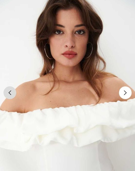 Уникален дамски бял гащеризон Mohito