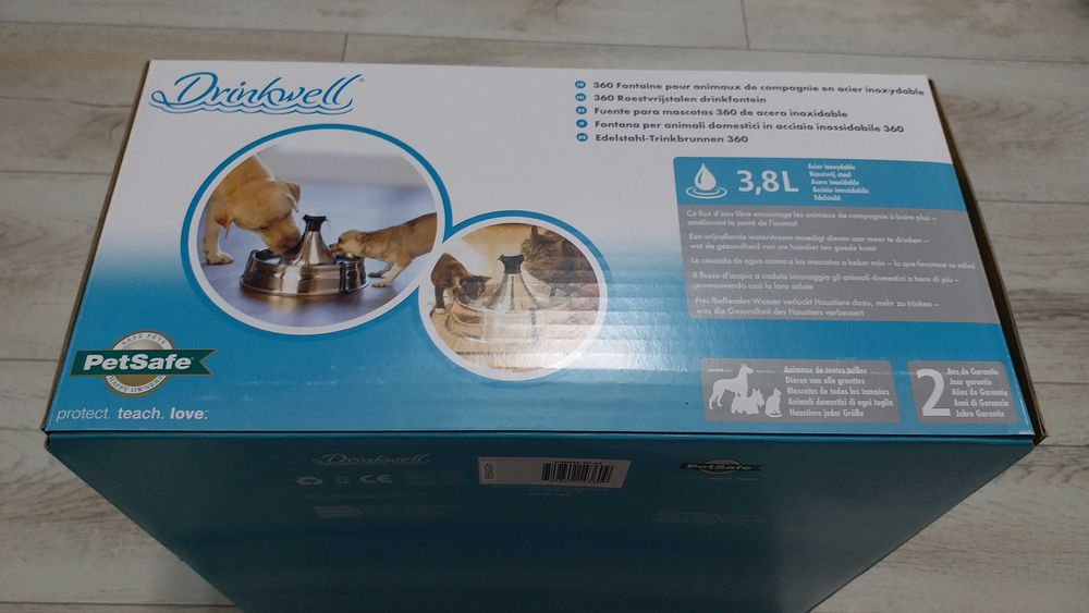 Fantana pentru pisici si caini Drinkwell 360 stainless steel
