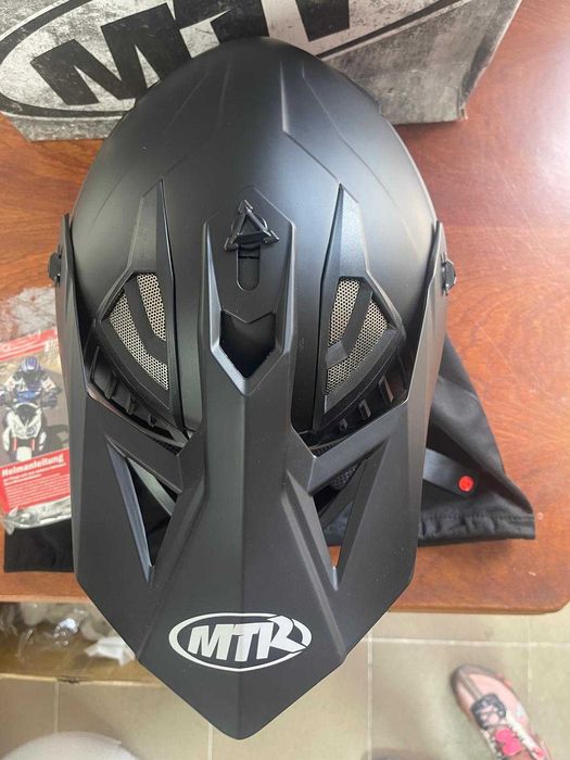 Cască de motocross enduro MTR X7B Evo, ECE 22.06, fără viziera cu sistem de ventilație, cască de downhill potrivită ca cască integrală pentru MTB