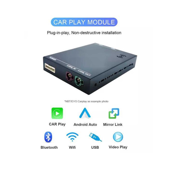 Modul wireless CarPlay Android Auto pentru navigatie originala BMW NBT