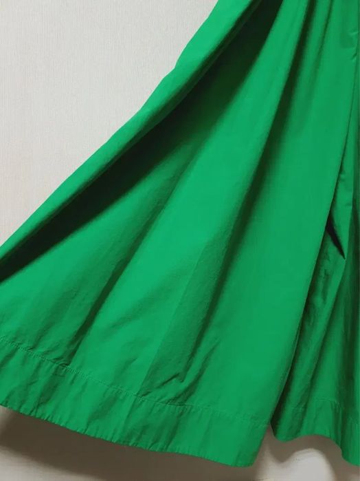 COS salopeta verde din bumbac cu funda la spate