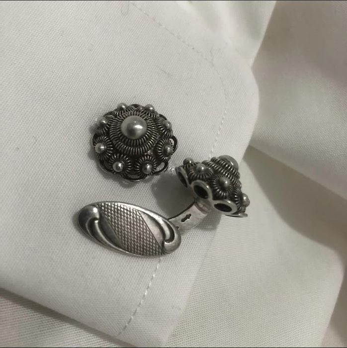 Butoni de cămașă din argint, filigran