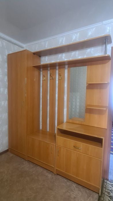 «Вместительная прихожая с зеркалом».