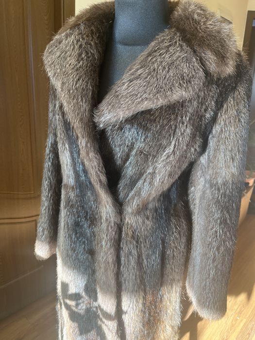 Haina de blana naturala lunga superba