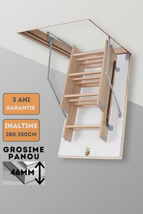 Scara în n pod său la mansard, de pe stoc și la comandă 80×90