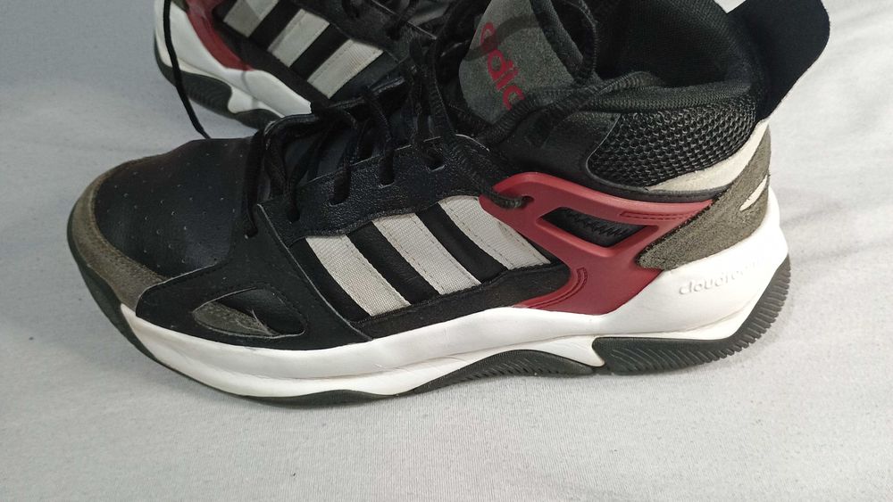 adidas Performance - Кожени спортни обувки Street Spirit, Черен / Бял