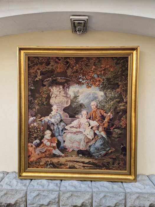 Уникален голям антикварен холандски гоблен