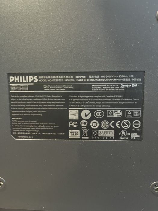 Монитор Philis 20VW8