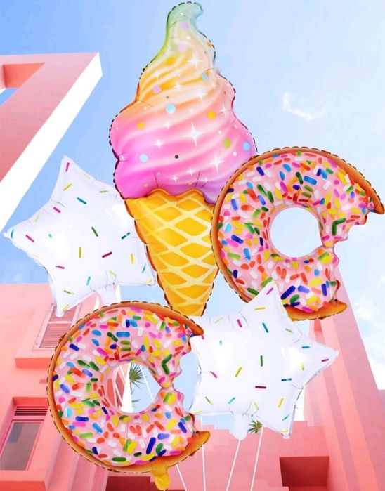 Парти сет балони Еднорог,Бонбони,Поничка,Пеперуда и ягода