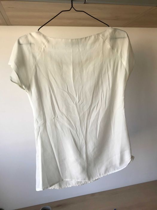 Bluză albă pentru damă Bluziță transparentă femei