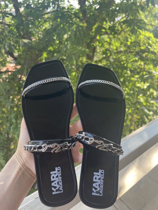 Karl Lagerfeld Гумени чехли Jelly с верижки