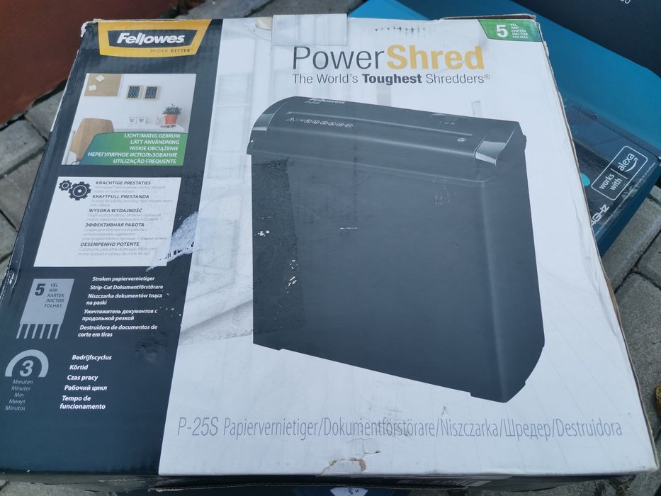 Distrugator de documente în dungi Powershred P-25s FELLOWES