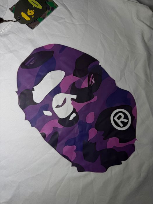 Bape ABC Camo Purple Head Tee White