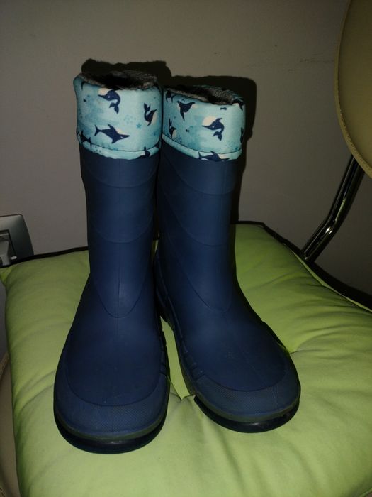 Cizme ploaie cu căptușeală  detașabilă 30/31