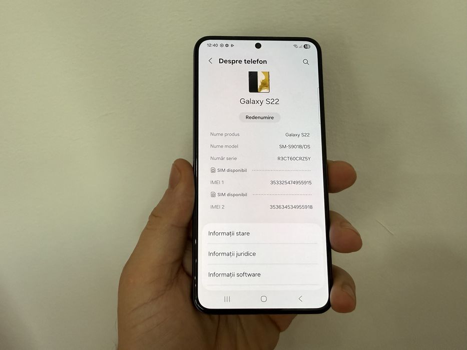 Samsung Galaxy S22, 128 gb, 8 gb ram, 5g, Black, dual sim