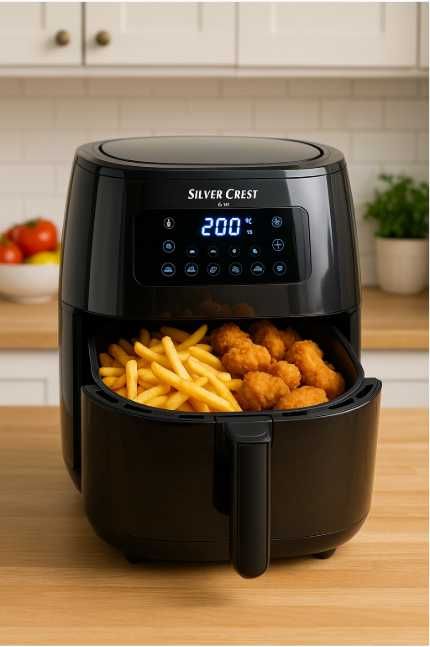 *Нов Еър фрайър Silver Crest S18 8 и 6 литра Air Fryer 2400W фритюрник