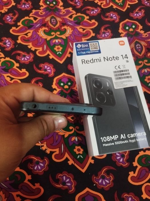 Redmi Note 14 Qora 8+8/128 gb lisi
