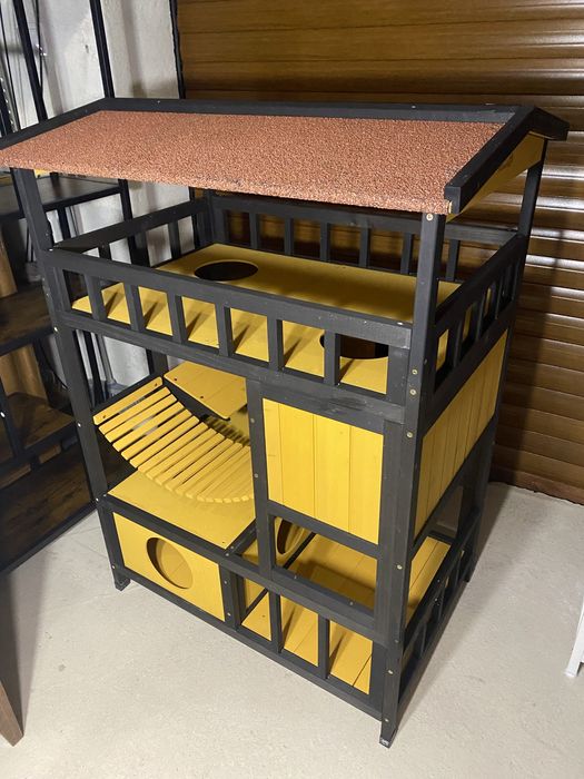 Външна катерушка / къщичка за котки PawHut