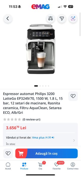 Espressor - Phillips Latte Go 3200