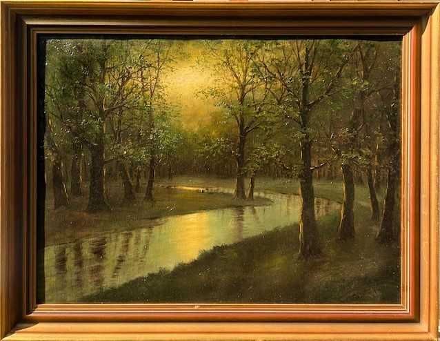 SUPERB! Tablou VECHI, Mare, 100x80cm, ulei/panza, semnat