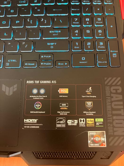 Laptop gaming ASUS TUF A15