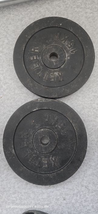 Два диска по 15 кг на кетлер