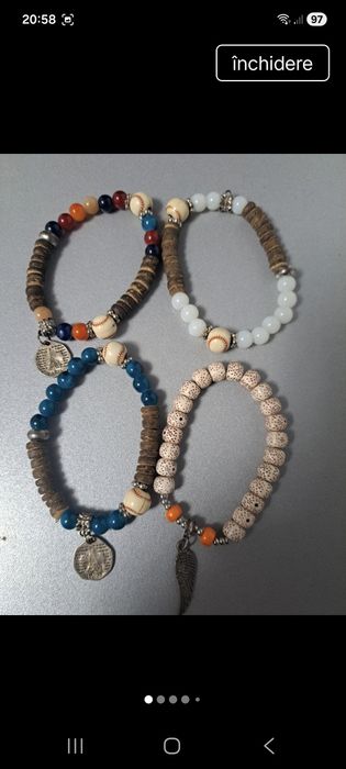 Set 4 brățări ci pietre semipretioase