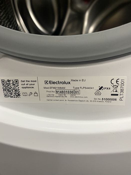Пералня Electrolux 600 SensiCare 8 кг.