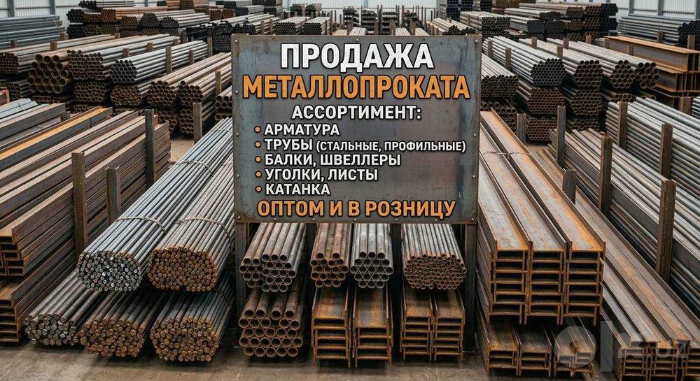 Металлопрокат: Арматура, Уголки, Листы, Трубы