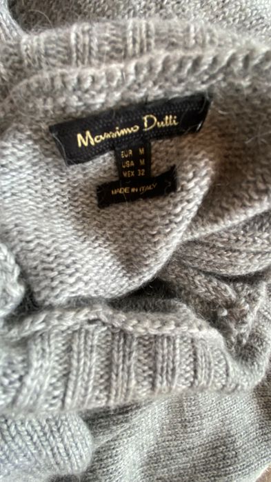 Massimo Dutti пуловер сив кашмир вълна