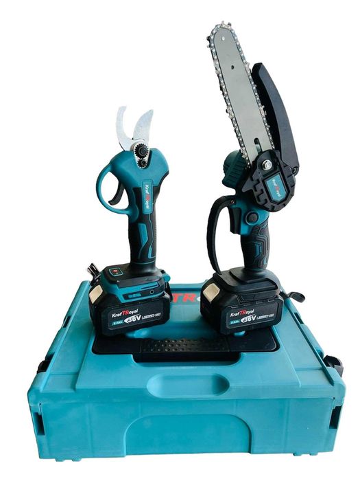 2в1 Акумулаторна Безчеткова Лозарска Ножица и Резачка 36V 8AH KRAFT