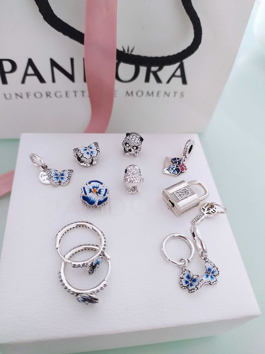 Оригинални сребърни талисмани PANDORA ALE S925 Пандора+ кутия!