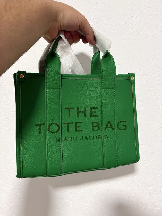 Geanta Marc Jacobs The Tote Bag Verde Noua Cu Curea
