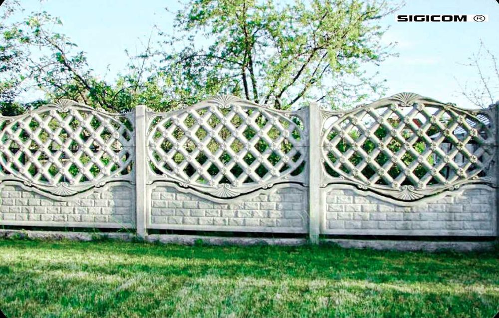 Gard din beton armat placi prefabricate stalpi spalieri  imprejmuiri