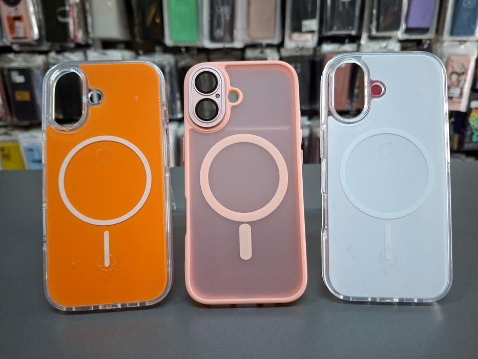 Силиконов гръб/Кейс Mag safe за iPhone 17 зареждане и защита в едно