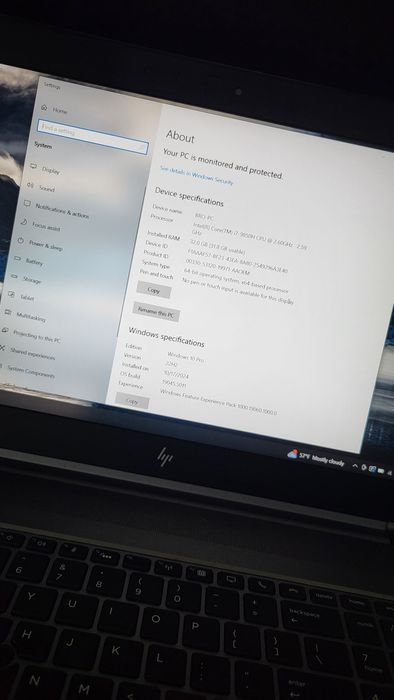 Laptop HP ZBook 15 G6 – i7 Gen 9, 32GB RAM, Quadro T1000