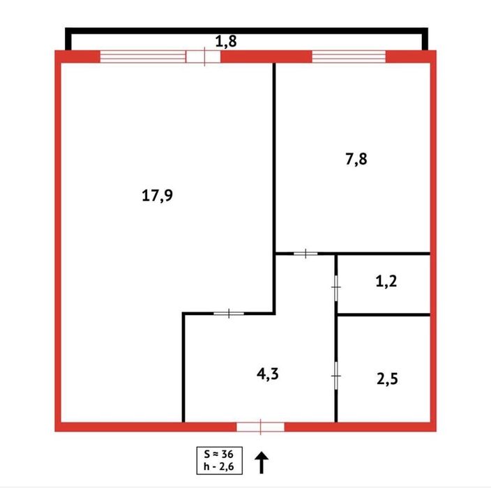 Продаётся 1 комнатная  пр. Республики 18