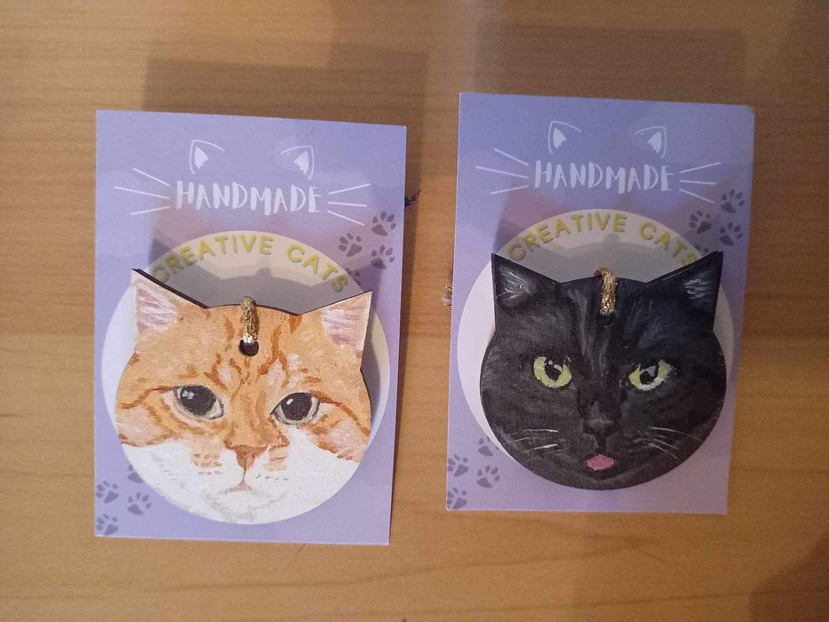 Decorațiune brad Crăciun  cu pisica/ câinele tau pictată