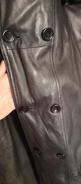 Кожаный плащ б/у (мужской)