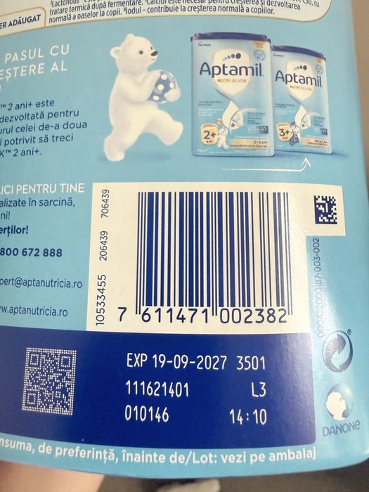 Lapte praf aptamil 1+