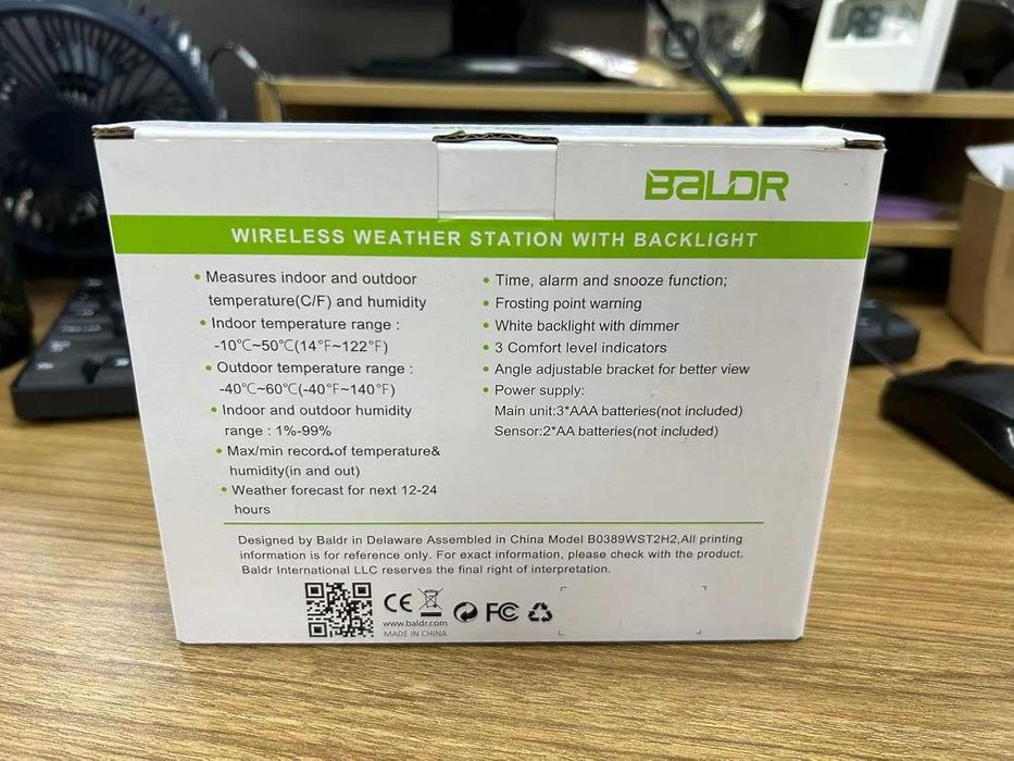 Bluetooth и Wifi  метеорологична станция  с външен сензор LEVIPE